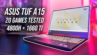 ASUS TUF A15 Ryzen 4800H  GTX 1660 Ti Gaming Benchmarks [upl. by Nerin876]