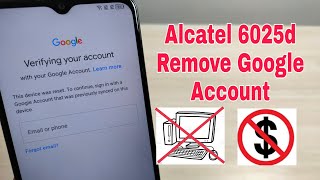 Without PC Alcatel 1S 2021 6025d 6025h Remove Google Account Bypass FRP Android 11 [upl. by Deyas991]