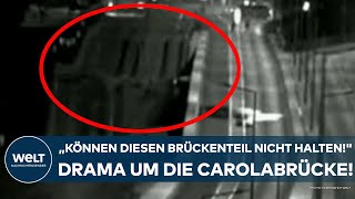 DRESDEN quotKönnen diesen Brückenteil nicht haltenquot Drama um Carolabrücke Und jetzt droht Hochwasser [upl. by Ultun]