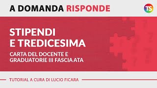 Stipendi e tredicesima carta del docente e graduatorie terza fascia Ata le ultime novità [upl. by Lyall17]