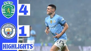 Manchester City Vs Sporting CP 14 All Goals Highlight Today Match 2024 [upl. by Adle]