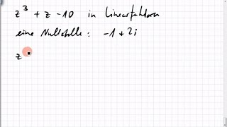 18B7 komplexe Linearfaktoren eines Polynoms [upl. by Solley]