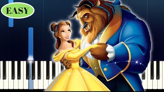 Tale as Old as Time  BEAUTY AND THE BEAST  Easy Piano Tutorial [upl. by Kissel]