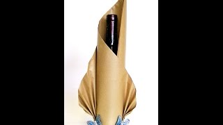 How to gift wrap a bottle DIY Crafts [upl. by Jeggar930]