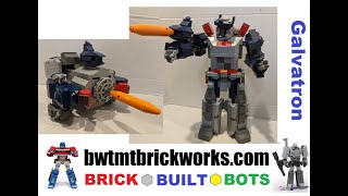 TRANSFORMERS CITY COMMANDER GALVATRON MOC IN OG COLOURS BY BWTMT BRICKWORKS [upl. by Aseek587]