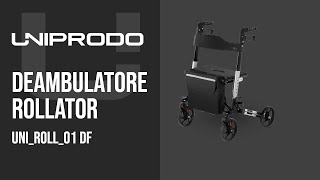 Deambulatore rollator Uniprodo UNIROLL01 DF  Presentazione del prodotto 10250026 [upl. by Amble]