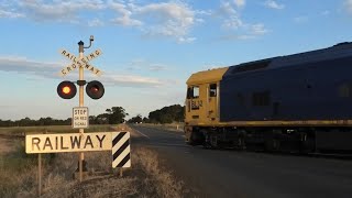 Glenelg Hwy Glenthompson Vic  ARTC Railway Crossing [upl. by Old330]