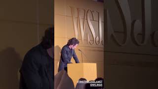 Timothée Chalamet presents to Martin Scorsese the WSJ innovator of the year award 2023 in film [upl. by Hermy]