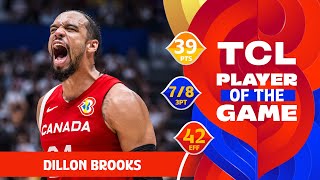 Dillon Brooks 39 PTS  TCL Player Of The Game  USA vs CAN  FIBA Basketball World Cup 2023 [upl. by Osbourne]