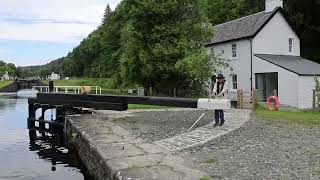 Lock operator in the Crinan Canal [upl. by Reagen]