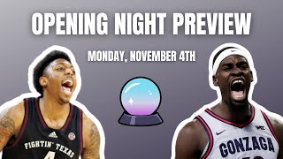 College Basketball Opening Night Betting Preview November 4th 2024 [upl. by Einnil649]