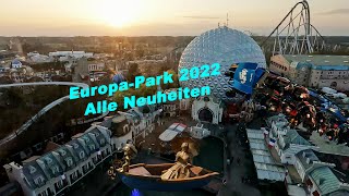 EuropaPark Alle Neuheiten 2022 im Überblick Freizeitpark Vlog vom Pre Opening vor Saisonstart [upl. by Wren]