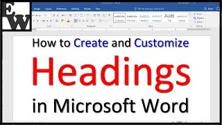 How to Create and Customize Headings in Microsoft Word [upl. by Atteuqaj]