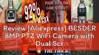 Review Aliexpress BESDER 8MP PTZ WiFi Camera with Dual Screen Color Night Vision Outdoor 4MP Secu [upl. by Daryn474]