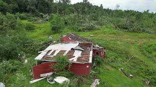 Drone Footage Shows Extensive Tornado Damage in Forestville [upl. by Kistner]