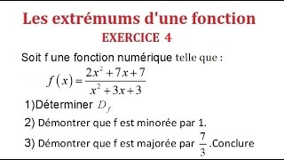 Fonction majorée fonction minorée exercice 4 [upl. by Lledra]