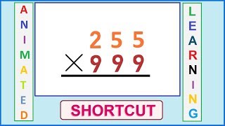 3 Digits multiplication  shortcut to multiply by 999  vedic maths tricks for fast calculation [upl. by Nhguahs]