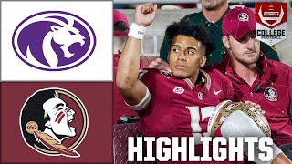 North Alabama Lions vs Florida State Seminoles  Full Game Highlights [upl. by Cohdwell]