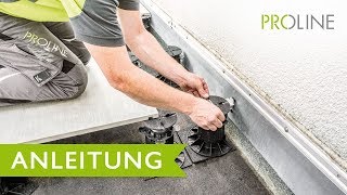 Montage OutdoorKeramik auf DachterrasseFlachdach mit Stelzlager PROSTILT [upl. by Wiatt]