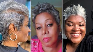 60 Stunning Short Hairstyles for Older Black Women and Seniors [upl. by Liggitt927]