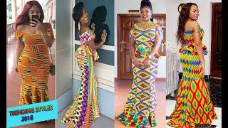 Latest Kente Dresses 2018 The African Kente dresses for Stylist Ladies [upl. by Ylas763]