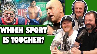 Which SPORT is Tougher Rugby League or American Football REACTION  OFFICE BLOKES REACT [upl. by Nagram585]