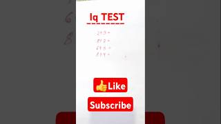 IQ TEST maths learning mathproblemshorts [upl. by Furgeson]