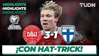 HIGHLIGHTS  Dinamarca 31 Finlandia  UEFA Qualifiers 2023  TUDN [upl. by Ng]