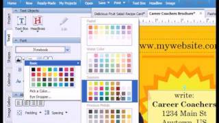 Using Color Palettes in The Print Shop 20 [upl. by Jessi]