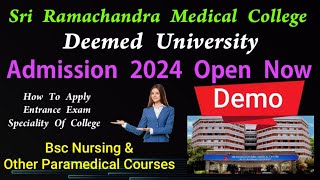 🔥Sri Ramachandra DEEMED Medical University Online Application Opened Now🔥 [upl. by Farmann]