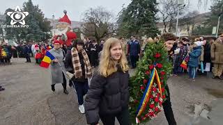 Ziua Romaniei  depunere coroane la Monumentul Eroilor Gherla Cluj 1 12 2023 [upl. by Servais]