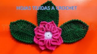 Hojas tejidas a crochet fáciles de tejer [upl. by Otrebogad]