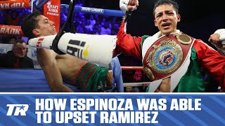 How Rafael Espinoza Was Able To Survive Vicious Knockdown To Upset Robeisy Ramirez amp Win World Title [upl. by Arraeic]