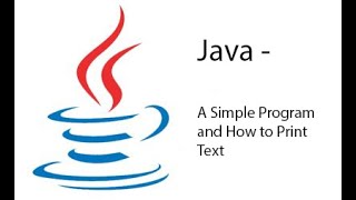 Java  A Simple Program and How to Print Text [upl. by Blase]