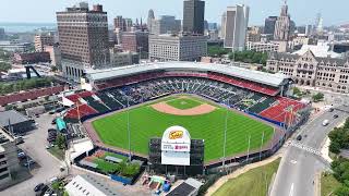 Drone over the Buffalo Bisons Game July 26 2023 [upl. by Latsryc]