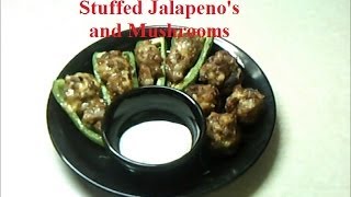 Sausage and Cheese Stuffed Jalapenos and Mushrooms  Low Carb [upl. by Otreblide]