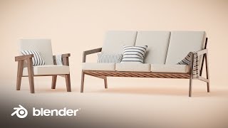 Modelar Texturizar y Renderizar Muebles en Blender [upl. by Nnylyaj]