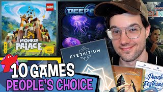 10 Board Games Being Played NOW  quotPeoples Choicequot Board Game Picks [upl. by Refinne663]