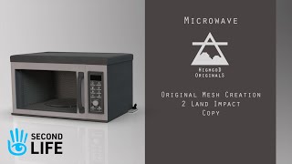 Highgod Microwave for Second Life Original Mesh Kitchen Appliance [upl. by Aenaj]