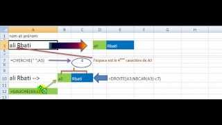 comment séparer les noms et les prénoms dune liste avec des formules de Ms Excel [upl. by Hersch]