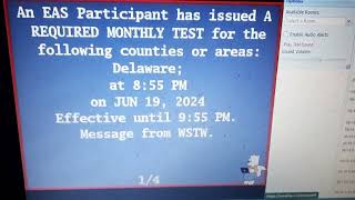 Delaware Required Monthly Test on Comcast Cap Stream [upl. by Frierson318]