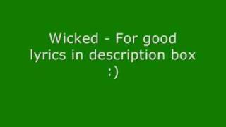 Wicked  For good karaoke [upl. by Hobart]