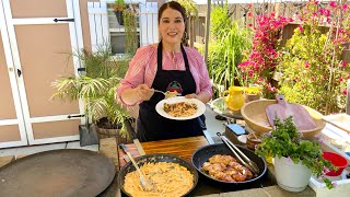 PASTA A LA MEXICANA Y ROLLITOS DE POLLO RELLENOS [upl. by Israeli]