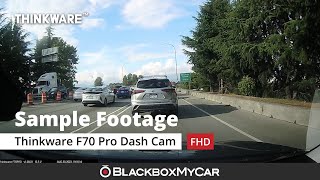 Thinkware F70 Pro Full HD WiFi Dash Cam  Sample Footage  BlackboxMyCar [upl. by Ainoval996]