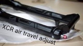 mtb AIR fork suspension travel adjust sr suntour xcr without proper tools [upl. by Rednijar]