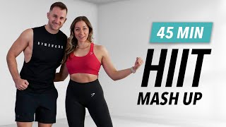 45 MIN CARDIO HIIT WORKOUT  ALL STANDING  Full Body No Equipment No Repeats [upl. by Nafri598]