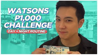 P1000 DAY amp NIGHT Skincare Routine from WATSONS 🤔🛍 Filipino  Jan Angelo [upl. by Adabelle]