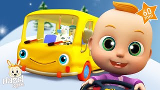 Baby Drives The Bus  Wheels on The Bus  More Nursery Rhymes amp Kids Songs  Minibus [upl. by Nelubez804]