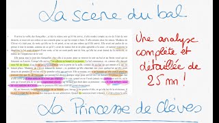 La scène du bal La Princesse de Clèves analyse linéaire pour le bac 1ère partie l16 [upl. by Kolva]