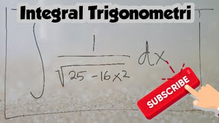 Integral of 1sqrt 25  16x2 dxsubtitution trigonometry [upl. by Auot]